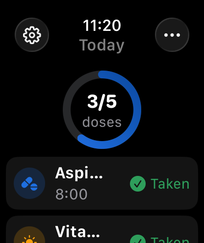 DoseAlly on Apple Watch